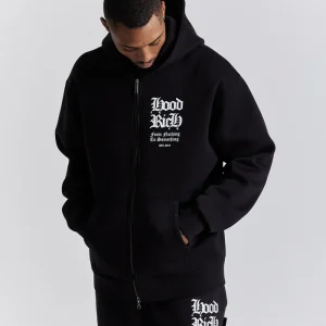 Asphalt Oversized Zip Hoodrich hoodie