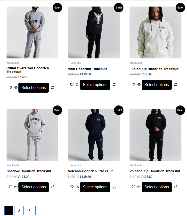 Hoodrich Track Suits Range and Variety Available